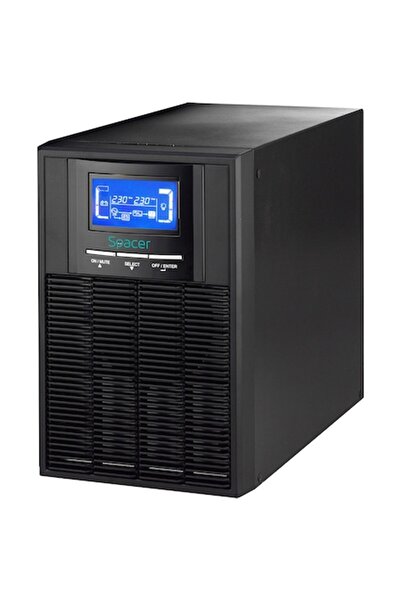 Spacer UPS online SPUP-2000D-OLT01, 2000VA/1800W, AVR, Pure Sine, LCD, 3 Schuko