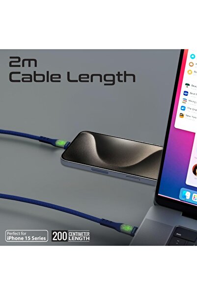Promate USB-C Charging Cable TRANSLINE-CC, 60W PD, 480Mbps, 120cm Nylon Braided
