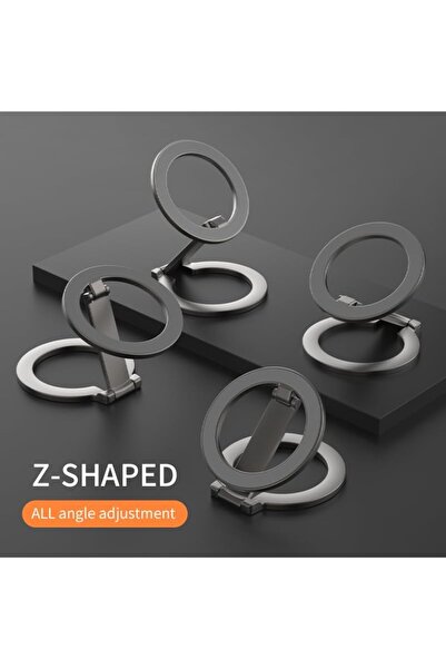 Generic حامل هاتف حلقي مغناطيسي مزدوج - حامل هاتف مغناطيسي متوافق مع iPhone 16/15/14/13/