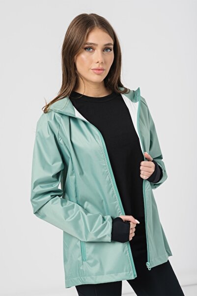 Pegas Ελαφρύ αδιάβροχο μπουφάν με κουκούλα, ανοιχτό πράσινο, XS