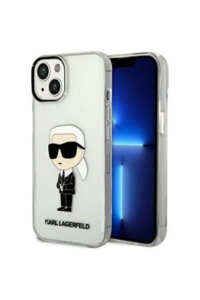 Karl Lagerfeld IML Ikonik NFT protective case for iPhone 14 Plus, Transparent