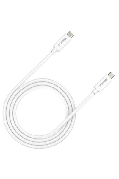 CANYON Cablu USB4 USB-C la USB-C 1m 40Gbps 5A 240W (E-MARK) Alb