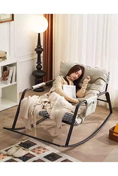 Old_Feller Double Rocker Recliner Chair with/Storage & Cushion - Indoor/Outdoor Lounge Chair for Patio/Garden