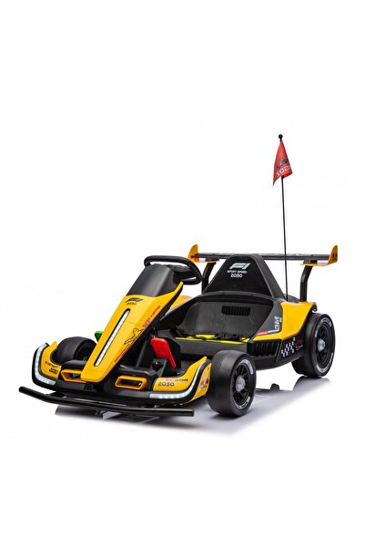 Kinderauto Kart electric de curse F1 pentru copii - galben, 500W, 24V