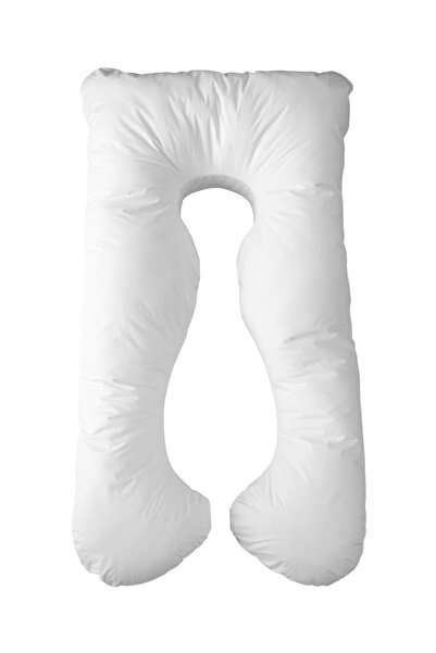 Kunzita Home U-shaped pregnancy pillow - 1000g microfiber filling - polyester fabric - white - 60 x 30 cm