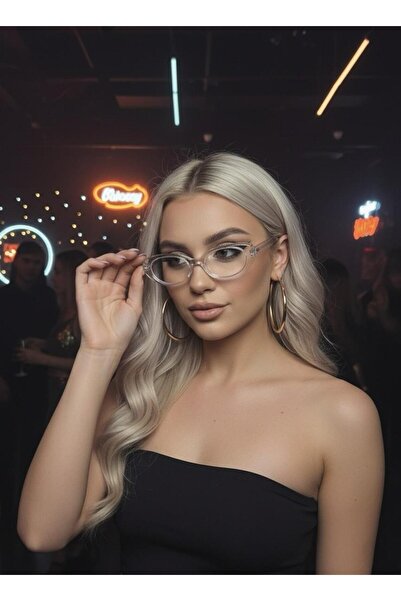 Goldmine Unisex Retro Oval Blueblock Glasses Transparent