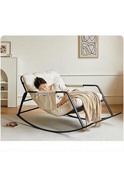 Old_Feller كرسي استرخاء هزاز مزدوج مع مساحة تخزين ووسادة - كرسي استرخاء داخلي/خارجي للفناء/الحديقة