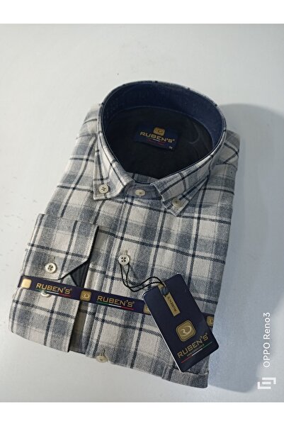 RUBENS GÖMLEK Classic Single Pocket Lapel Button Winter Shirt