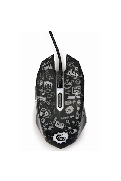 Gembird Mouse de gaming, 3600 dpi, iluminare, 1.5m, Negru, MUS-6B-GRAFIX-01