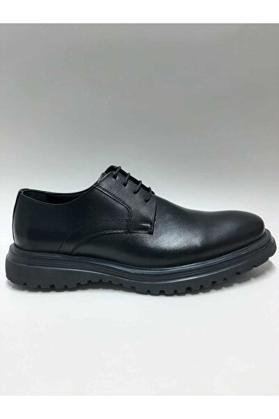 zeybek Genuine Leather Lace-Up Lightweight Eva Sole Black Comfortable Classic...