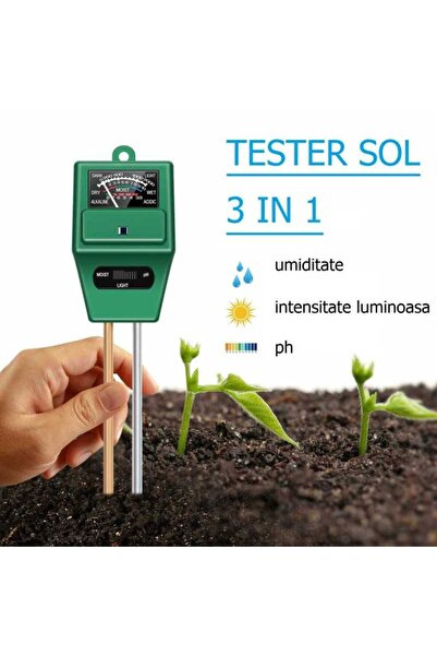 OEM Tester de sol 3 în 1 pentru pH, umiditate, intensitate luminoasă pentru p...