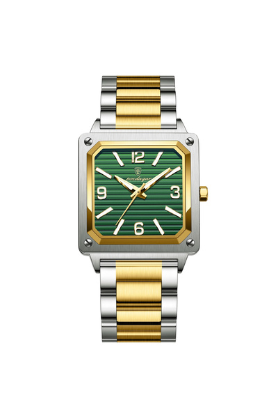 POEDAGAR Modă casuală Indici luminosi Oțel Argintiu Verde