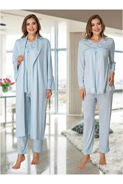 Lohusa Homewear Γυναικείο Σετ Πιτζάμες Μητρότητας με Δαντέλα Ειδικού Σχεδιασμ...