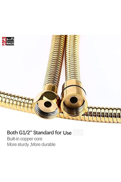 Raco Siena Gold Handheld Bidet Sprayer Set – Solid Brass Shattaf with Anti-Bending Hose