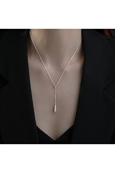 OEM Colier lung cu picături din argint