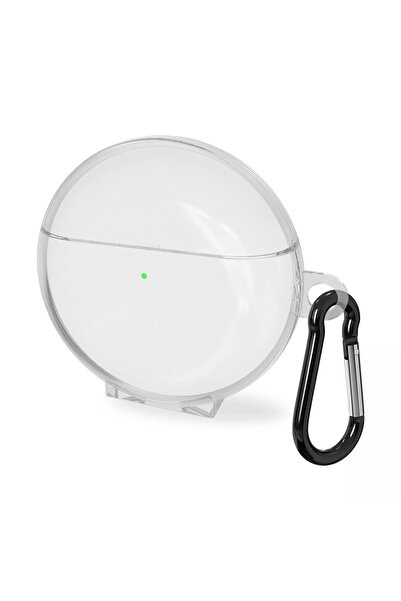 Forzacase Huawei Freebuds 7i ile uyumlu Şeffaf Anahtar Askılıklı Bluetooth Ku...