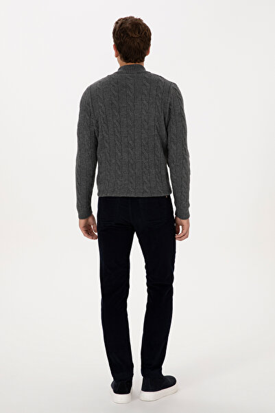 U.S. Polo Assn. Men's Navy Blue Slim Fit Canvas / Chino Trousers 50310150-Vr033