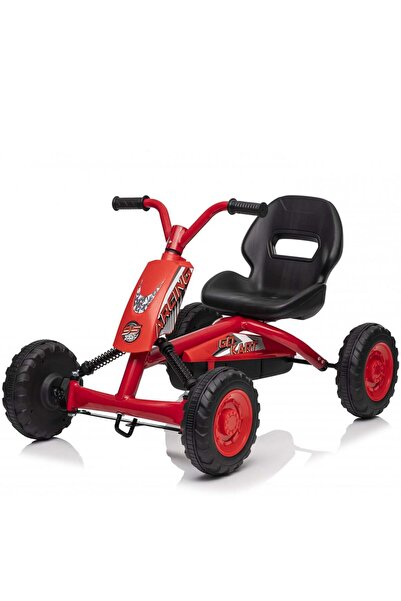 Kinderauto Kart cu pedale Kinderplay ArcSpring roșu pentru copii 2-6 ani