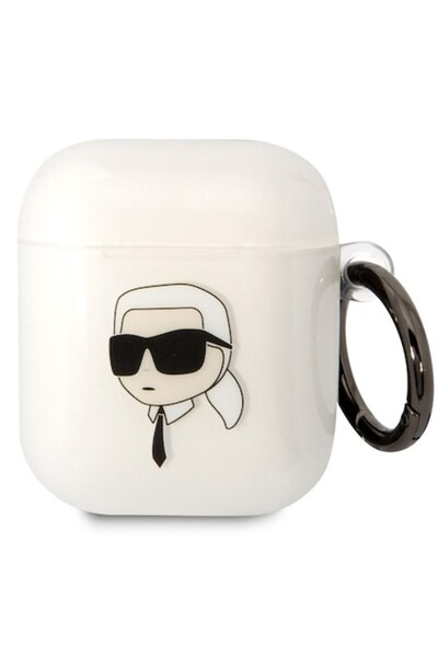 Karl Lagerfeld Husă de protecție cu logo 3D NFT Karl Head pentru AirPods 1/2,...