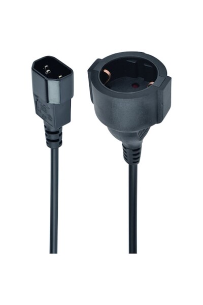 Gembird adaptor cablu de alimentare C14 (mascul) la Schuko (mamă), 10A, negru