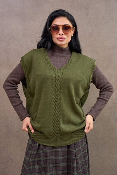 KÜÇÜĞÜM BUTİK Khaki Oversized Sweater