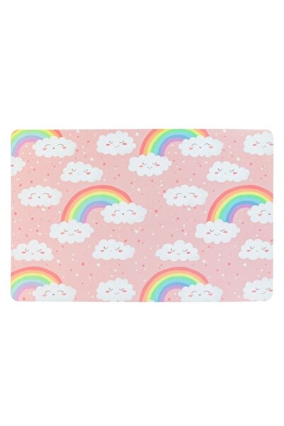 MYONNA IT & E- COMMERCE Suport de masă, model nori curcubeu, multicolor, 43,5x28,5 cm