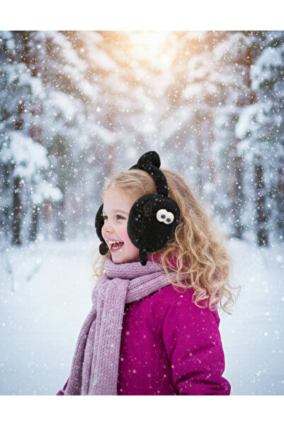 Kervan Pazar سماعات أذن شتوية للأطفال مع أشكال قطيفة وآذان متحركة وأصوات