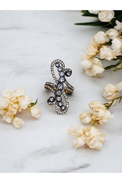 FAYRA ACCESSORIES Zircon Stone Diamond Mounted Ring