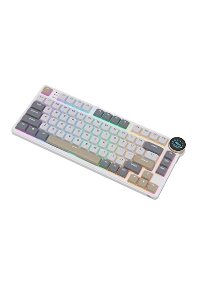 ROYAL KLUDGE Μηχανικό πληκτρολόγιο χαμηλού προφίλ N80 75% (καφέ διακόπτης)