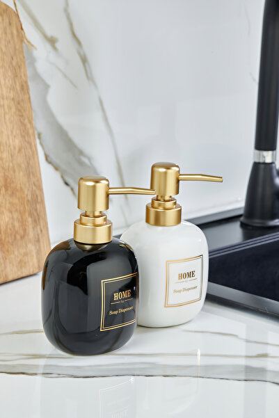 sonnenflügel Porselen Lüks 2'li Sıvı Sabunluk Seti Deterjanlık 500+500 ml Ban...