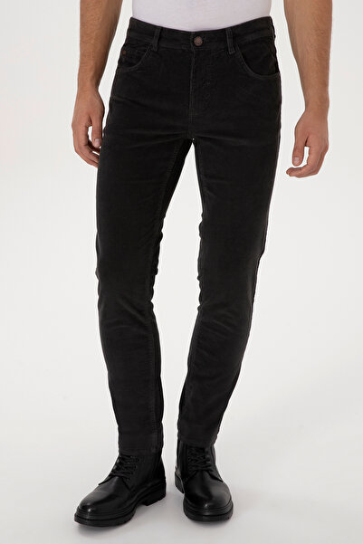 U.S. Polo Assn. Men's Gray Slim Fit Canvas / Chino Trousers 50310150-Vr024