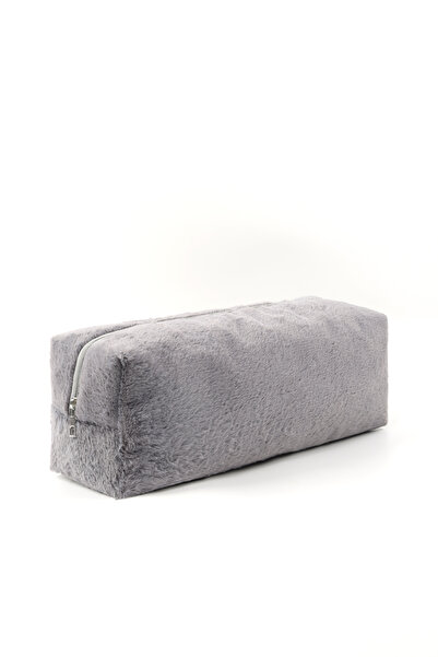 SHAKA Gray Shk268 XL Size Plush Fabric, Hair Styling, Makeup and Travel Bag