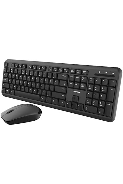 CANYON Set tastatură și mouse wireless CNS-HSETW02-US, 104 taste, 1000 DPI
