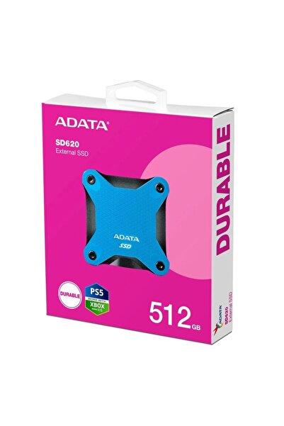 Adata External SSD, 512GB, USB 3.2, Blue