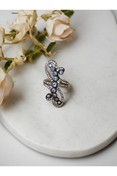 FAYRA ACCESSORIES Zircon Stone Diamond Mounted Ring