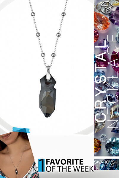 Twem Silver قلادة بتصميم جان بول غوتييه مرصعة بأحجار الزركونيا والكريستال من ...