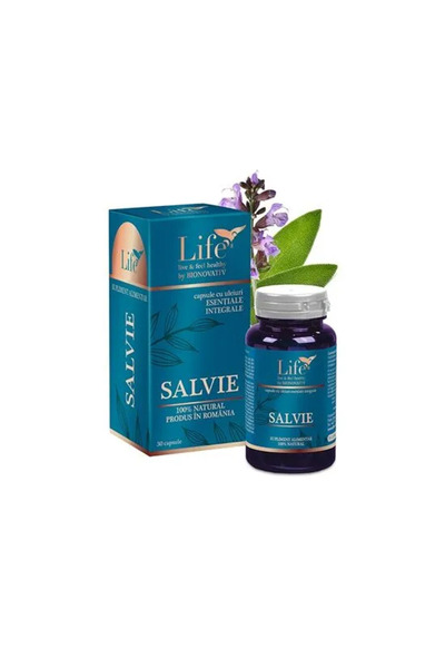 Bionovativ Salvie Capsule cu Uleiuri Esentiale 30 capsule