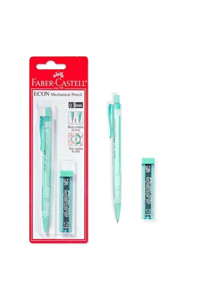 SHOPIENS Faber-Castell Mechanical Pencil Set, ECON, 0.7mm, Turquoise, 2 Pieces