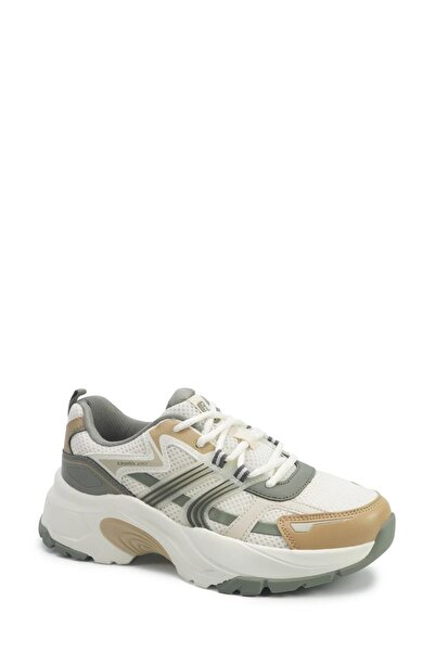 Kinetix Elenor Tx W Ecru-A.Khaki Women's Sports Shoes