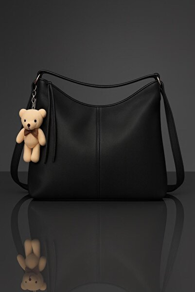 Av A Dos Kadın Suni Deri Ayarlanabilir Omuz Askılı Ayıcıklı Omuz ve Sırt çantası Olabilen Omuz Çantası