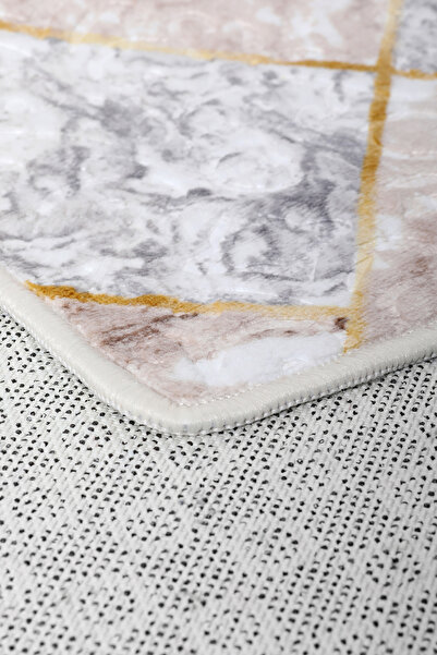 Dijidekor Χαλί Embos VİZON Πλενόμενο Αντιολισθητικό Λεπτό Χαλάκι δαπέδου 80x120