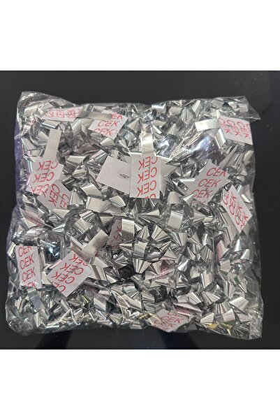 GNS 100 قطعة من زينة الهدايا ذاتية اللصق على شكل نجمة من الرافيا الفضية اللامعة