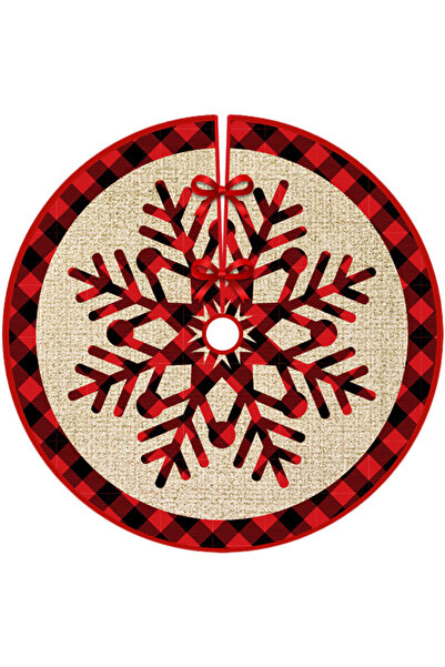 Other Covor de Crăciun în culoarea ROȘU cu motiv FULG DE ZĂPADĂ