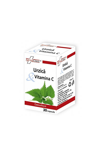 FarmaClass Urzică și vitamina C, 30 capsule