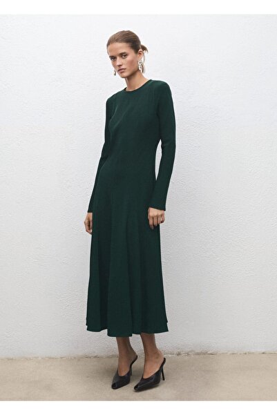 MANGO Woman Godeli evaze elbise