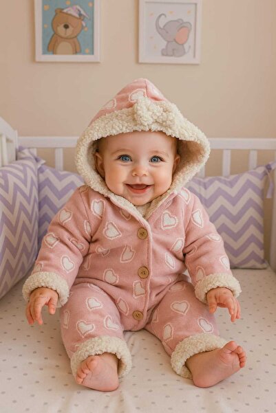 MİLAYS LİFE HOME COLLECTİON 0-3 Ay Kız Bebek Içi Kuzu Astarlı Dışı Jakarlı ka...