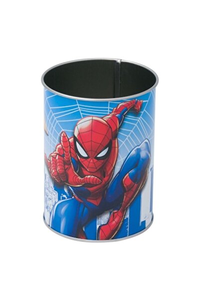 SHOPIENS Μεταλλική θήκη για στυλό Disney Spiderman, μπλε, διάμετρος 8 cm, ύψο...