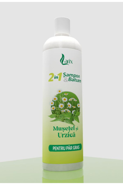 Larix Șampon 2 în 1 pentru păr gras cu mușețel și urzică, 250 ml