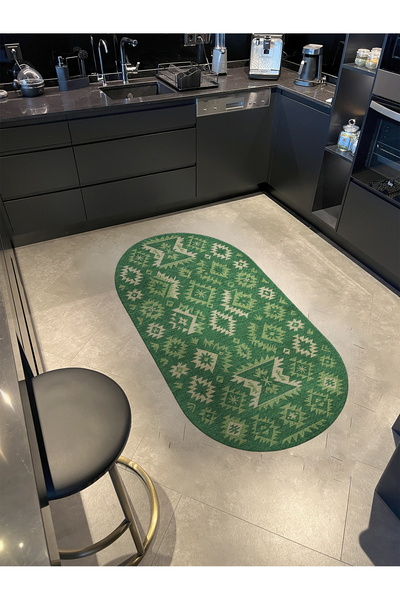 Rugs Modern Halı سجادة MOSSO ذات الطابع الأخضر ذات النمط العرقي المزخرف ذات ا...