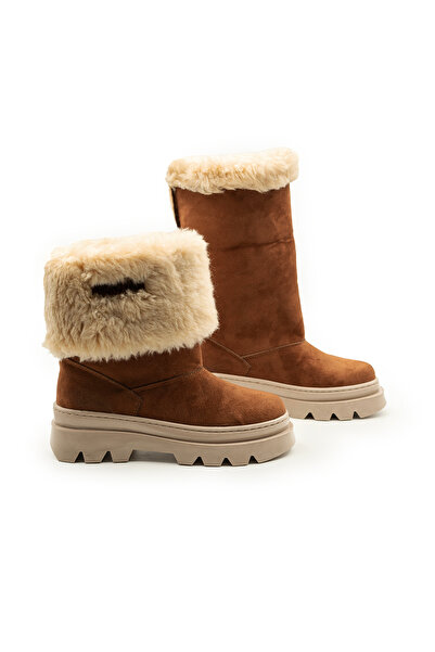 Milano Fermuarlı Rahat Tüylü Şık Hem Uzun Hem Kısa Kulanı La Bilen Konforlu Botlar